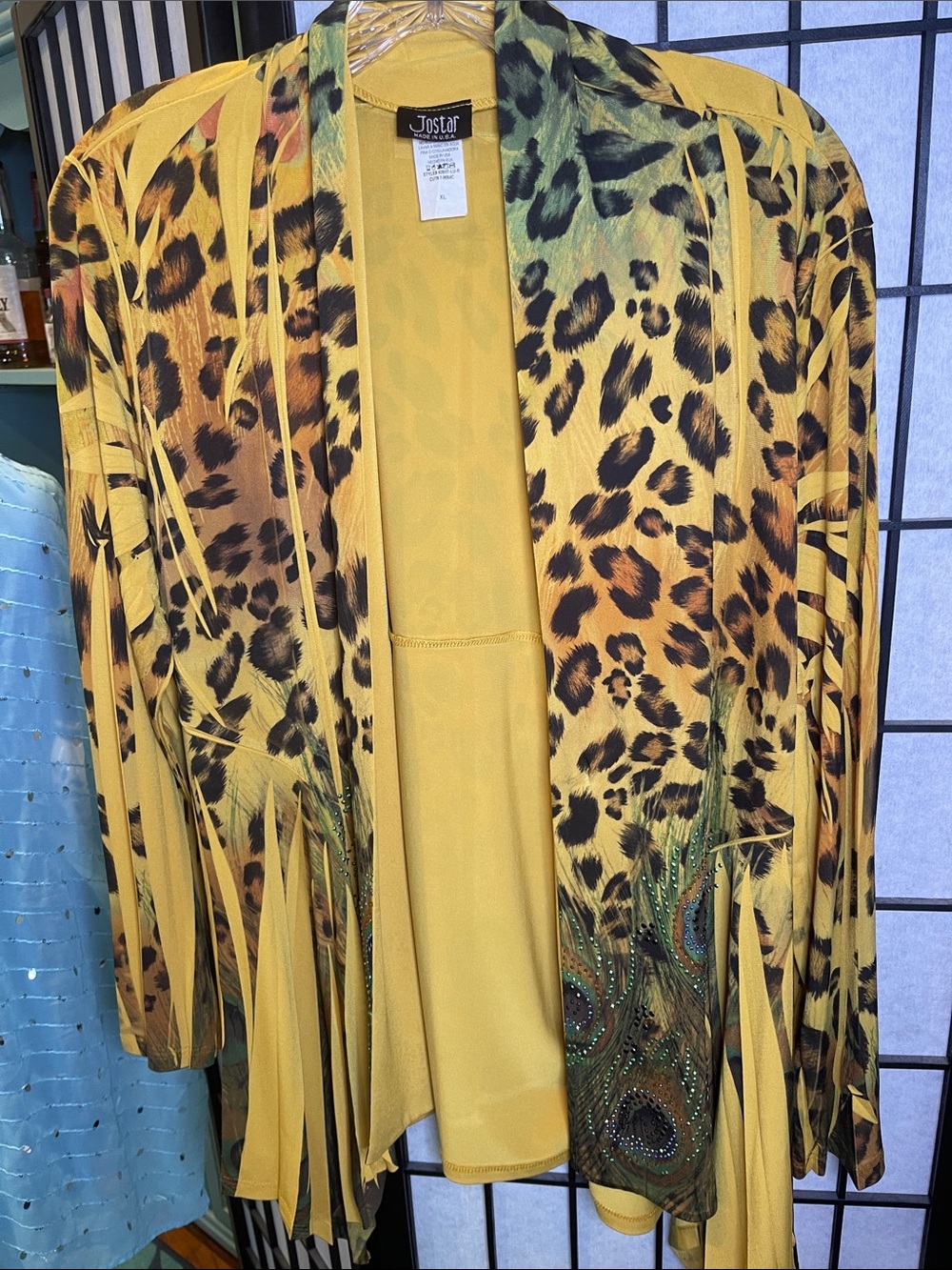 JOSTAR   Yellow Leopard-Peacock Blazer